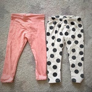 Set / Bundle of 2 2T Zara Kids Cropped Leggings